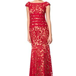 Tadashi Shoji Red Lace Gown